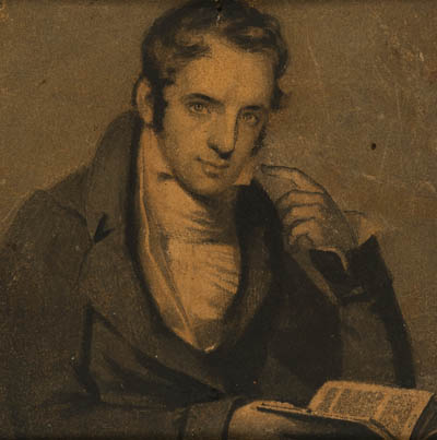 Washington Irving Miniature portrait, graphite and watercolor on paper Washington Irving Miniature portrait, graphite and watercolor on paper