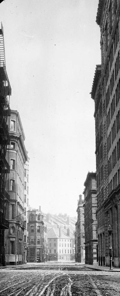 View of Exchange Place, Boston Lantern slide