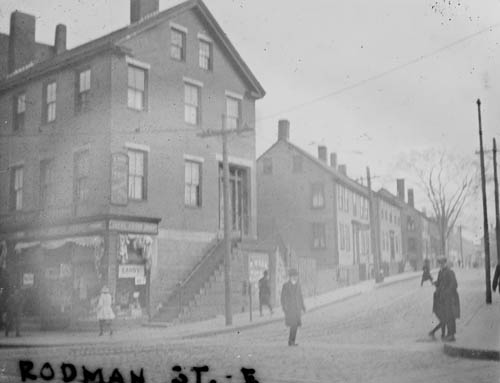 View of Rodman Street E., Fall River, Mass Lantern slide