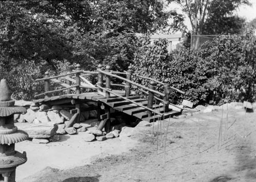 View of a garden, Walter B. Lashar estate, Fairfield, Conn Lantern slide