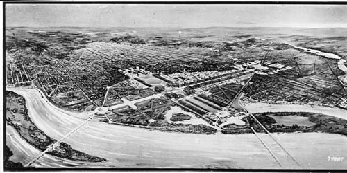 Aerial view of Washington, D.C Lantern slide