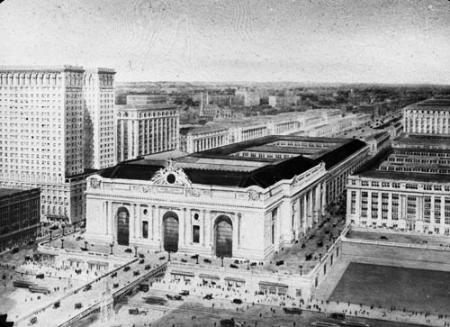 View of Grand Central Station, New York City Lantern slide