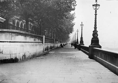 View of Victoria Embankment, London Lantern slide