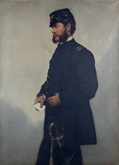 Captain George H. Bush of the 13th Regiment of Massachusetts Infantry (Post mortem) Oil on canvas