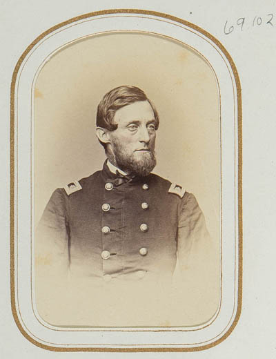 Portrait of unidentified man in Western Union uniform Hand-colored carte de visite