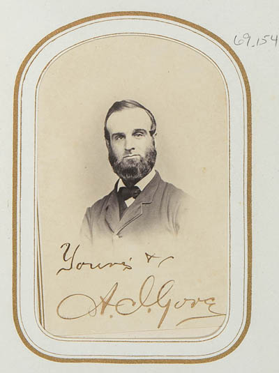 A. J. Gore Carte de visite