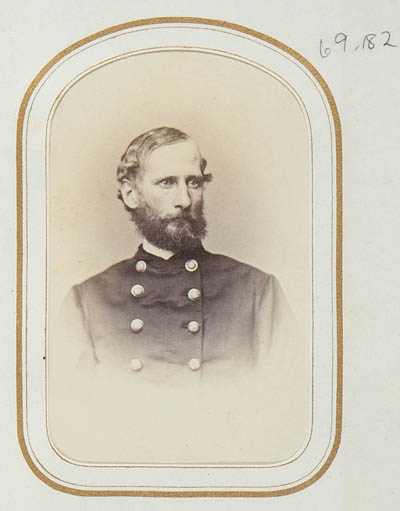 Unidentified man in military uniform Hand-colored carte de visite