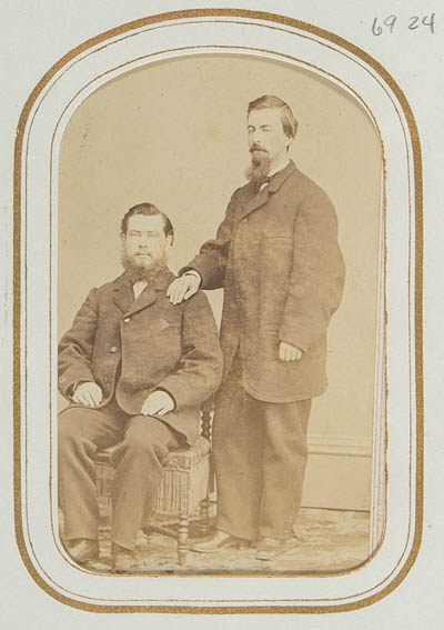 George S. Wright and unidentified man Carte de visite