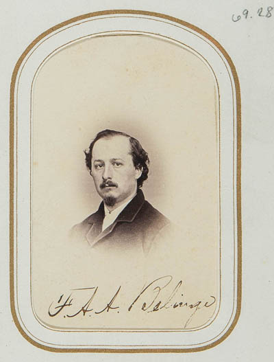 F. A. A. Belinge Carte de visite