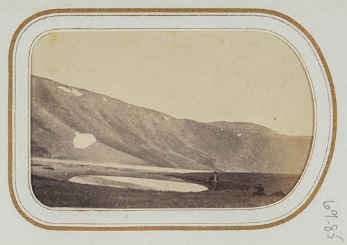 View of mountains and glacial ice Carte de visite