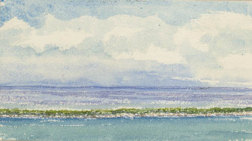 Colors of sea at Nassau. 1894 Watercolor on paper