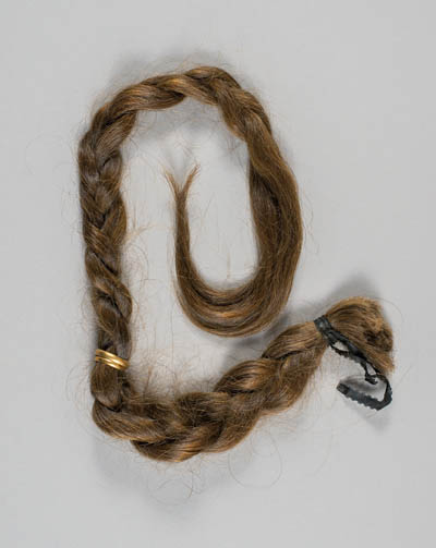 Braid of hair belonging to Mary Louisa Spurr Hoar 