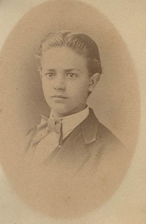 Unidentified male boarding student Carte de visite