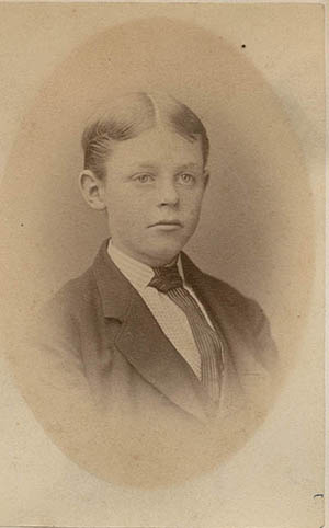 Unidentified male boarding student Carte de visite