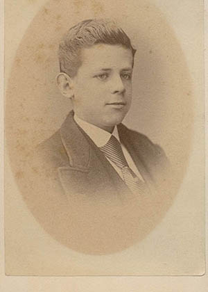 Unidentified male boarding student Carte de visite