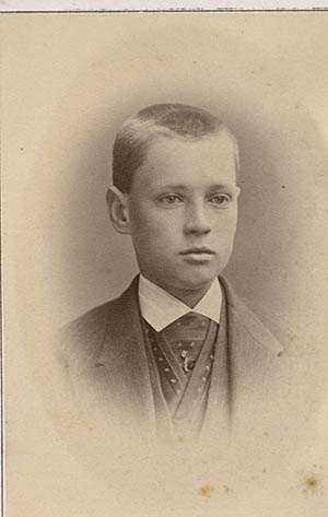 Unidentified male boarding student Carte de visite