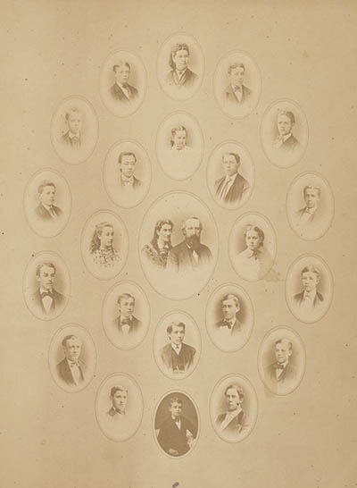 Allen family and boarding students Photograph