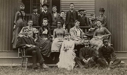 Fanny Bassett Allen and students Photograph