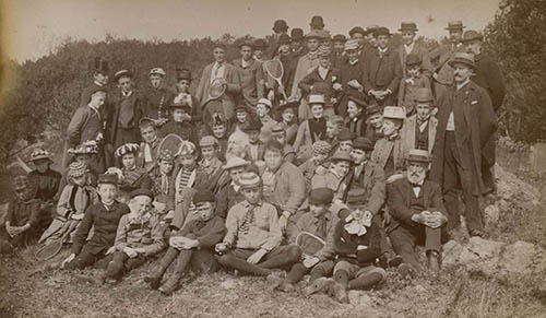 Picnic at the Allen homestead, Medfield, Mass. Photograph