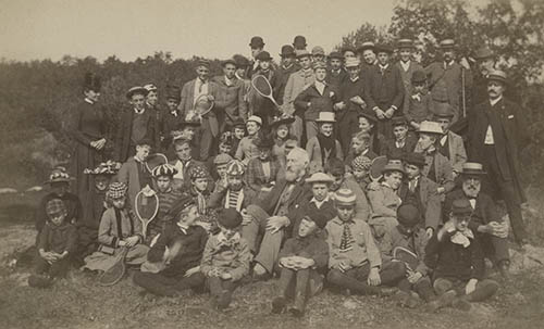 Picnic at the Allen homestead, Medfield, Mass. Photograph