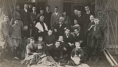 Allen family and boarding students Photograph