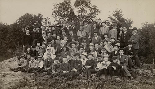 Picnic at the Allen homestead, Medfield, Mass. Photograph