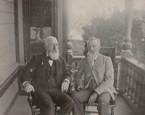 Nathaniel Topliff Allen and his `early pupil` Horace C. Snow, Tustin, Calif. Photograph