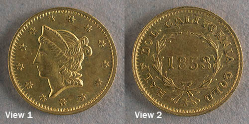 California half dollar Gold