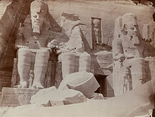 View of Abu Simbel and the Colossi of Ramses II Photograph