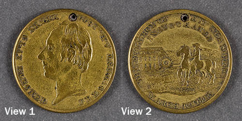 Henry Clay campaign token Brass