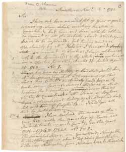 Letter from Roger Sherman to François Marbois (draft), [18] November 1782 