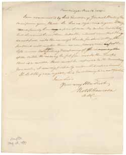 Letter from Robert Harrison to Loammi Baldwin, 13 November 1775 