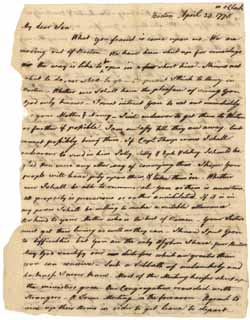 Letter from Andrew Eliot to his son, 23 April 1775 