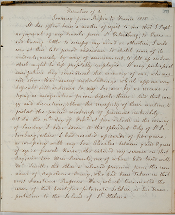 Louisa Catherine Adams diary