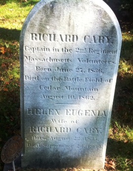 Headstone of Richard and Helen Cary, Mt. Vernon Cemetary, Cambridge MA