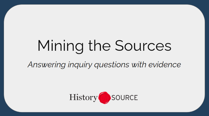 graphic with blue border titled "Mining the Source"