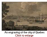 link to an engraving of the city of Quebec